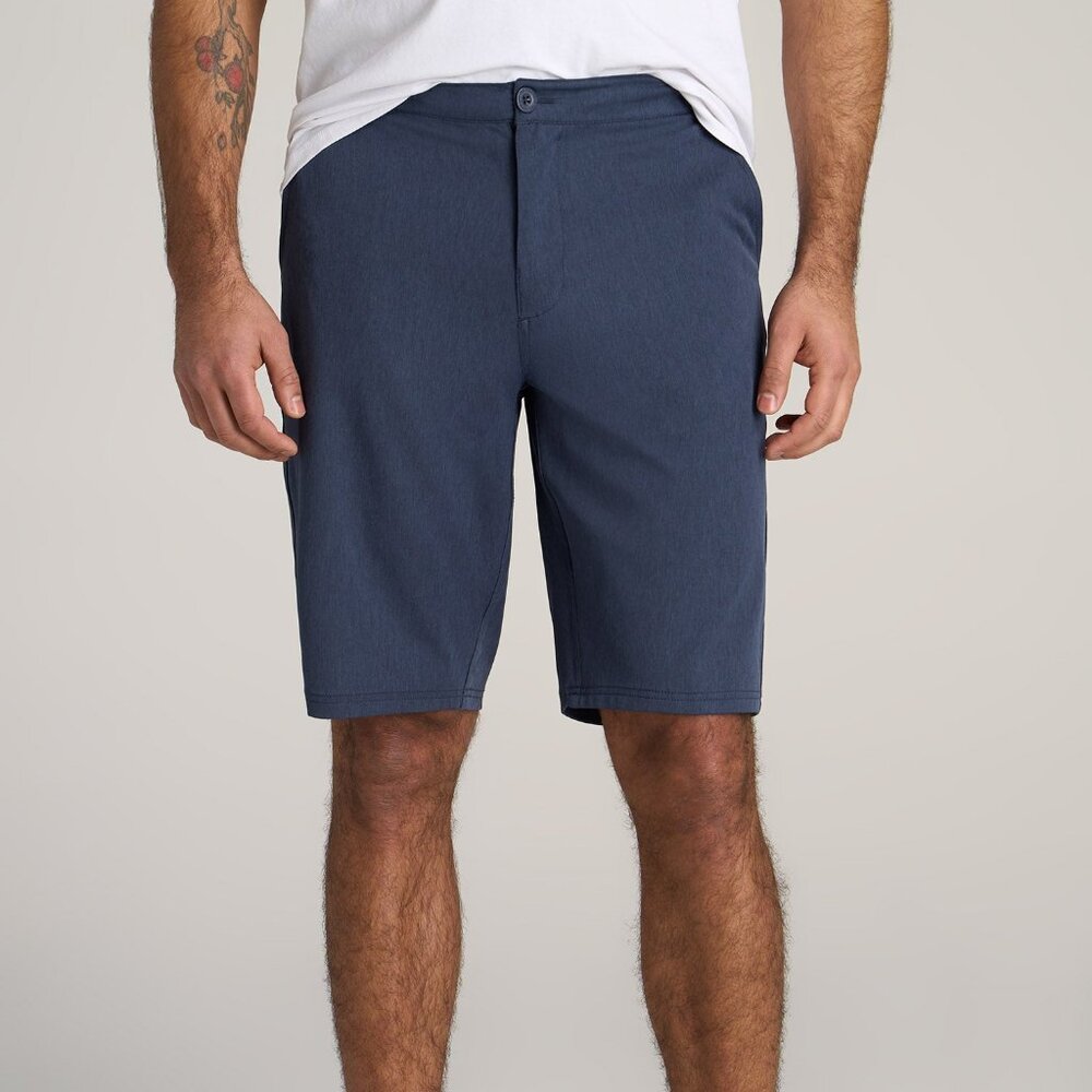 American Tall Hybrid Shorts for Tall Men in Marine Navy Mix Size 4040 / Tall / M